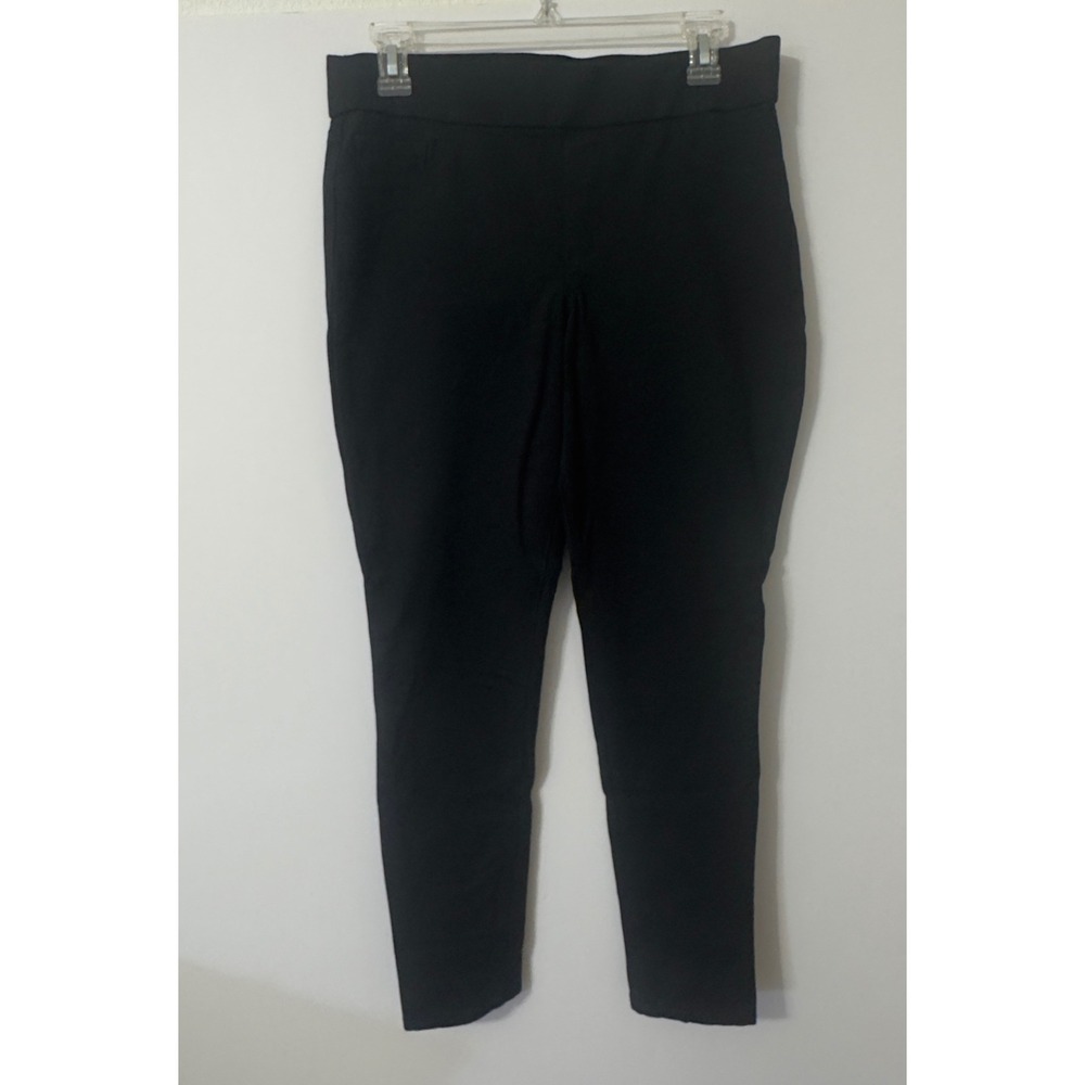 Nine West Heidi Pull-On Skinny Jeans Women 10 Black Stretch High Rise Minimalist